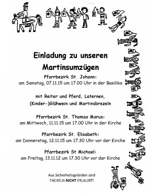 Martinsumzüge 2015 in unserer Pfarrei - Pfarrei St. Johann Saarbrücken